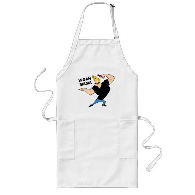 Johnny Bravo Combing Hair Long Apron (Front)