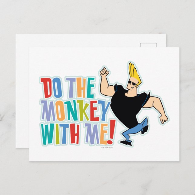 Johnny Bravo - Do The Monkey With Me! Postcard (Front/Back)