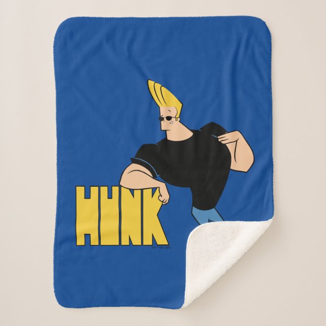 Johnny Bravo - Hunk Sherpa Blanket (Front)