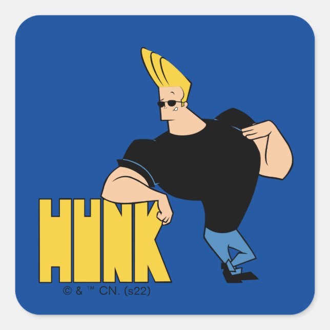 Johnny Bravo - Hunk Square Sticker (Front)