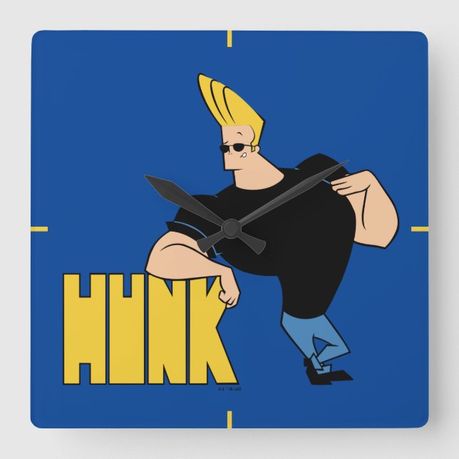 Johnny Bravo - Hunk Square Wall Clock (Front)