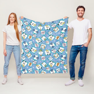 Johnny Bravo Icon Pattern Fleece Blanket