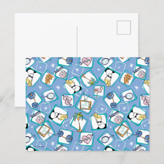 Johnny Bravo Icon Pattern Postcard
