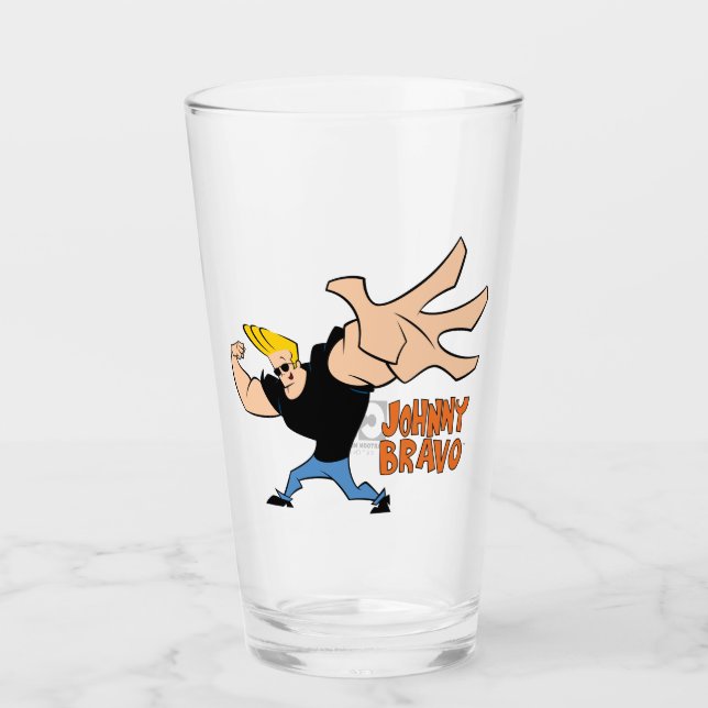 Johnny Bravo Iconic Pose Glass (Front)
