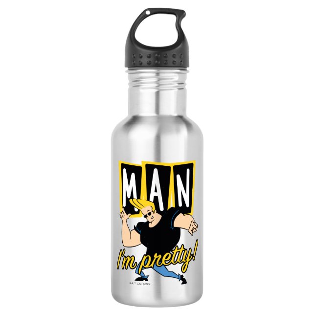 Johnny Bravo - Man I'm Pretty 532 Ml Water Bottle (Front)