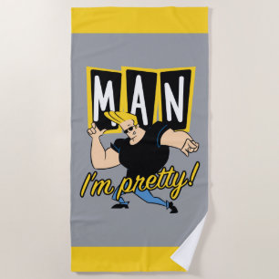 Johnny Bravo - Man I'm Pretty Beach Towel