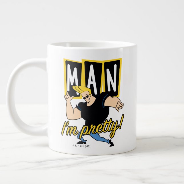 Johnny Bravo - Man I'm Pretty Large Coffee Mug (Left)