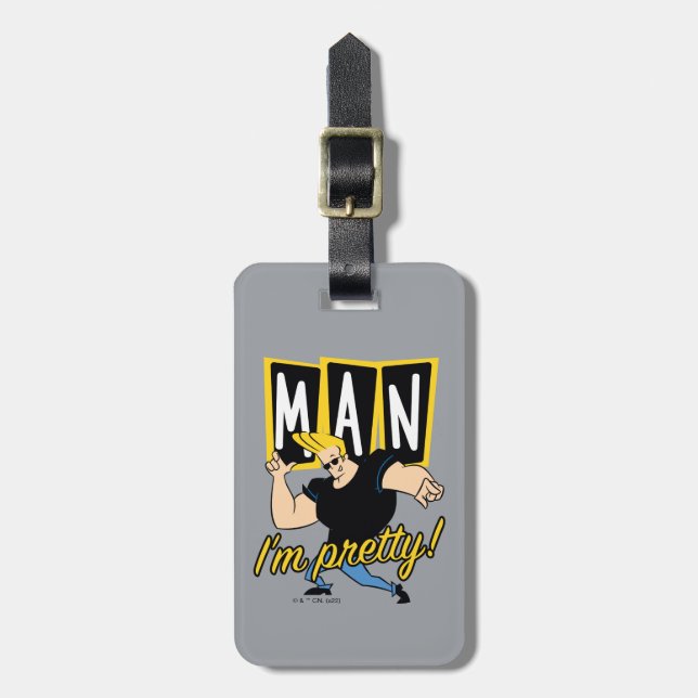 Johnny Bravo - Man I'm Pretty Luggage Tag (Front Vertical)