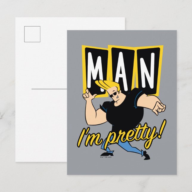 Johnny Bravo - Man I'm Pretty Postcard (Front/Back)