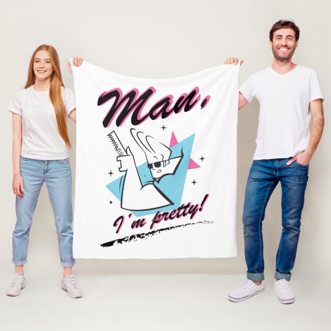 Johnny Bravo - Man I'm Pretty Retro Graphic Fleece Blanket (In Situ)