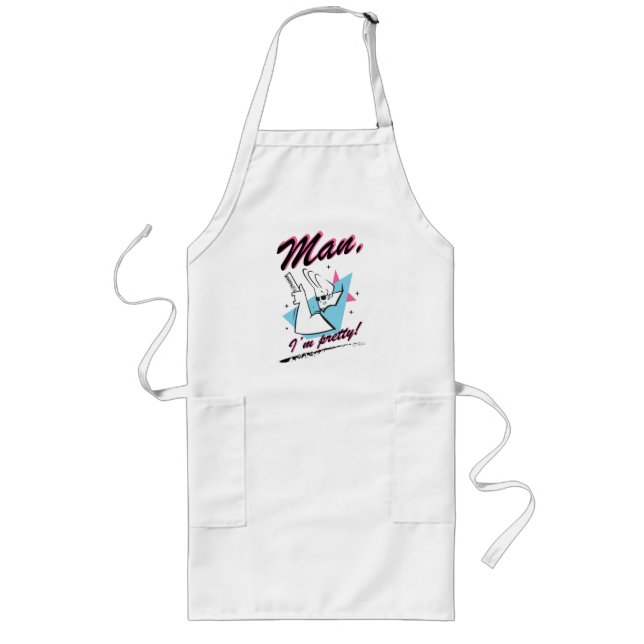Johnny Bravo - Man I'm Pretty Retro Graphic Long Apron (Front)