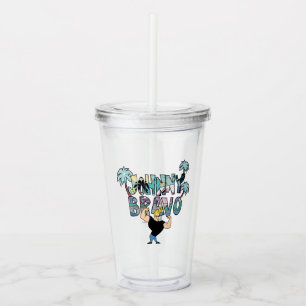 Johnny Bravo Palm Tree Name Acrylic Tumbler