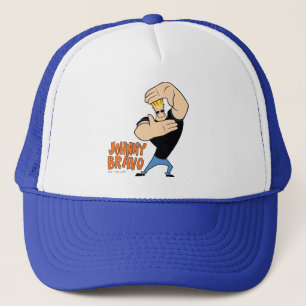 Johnny Bravo Picture Frame Pose Trucker Hat