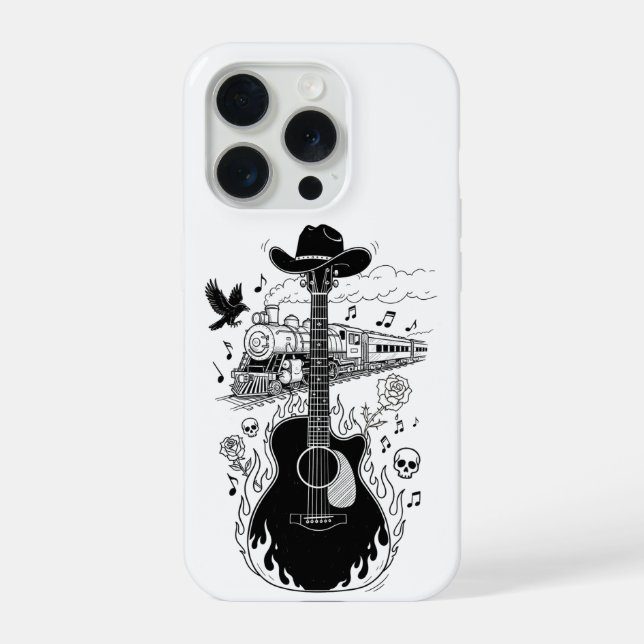 Johnny Cash Theme Phone Case (Back)