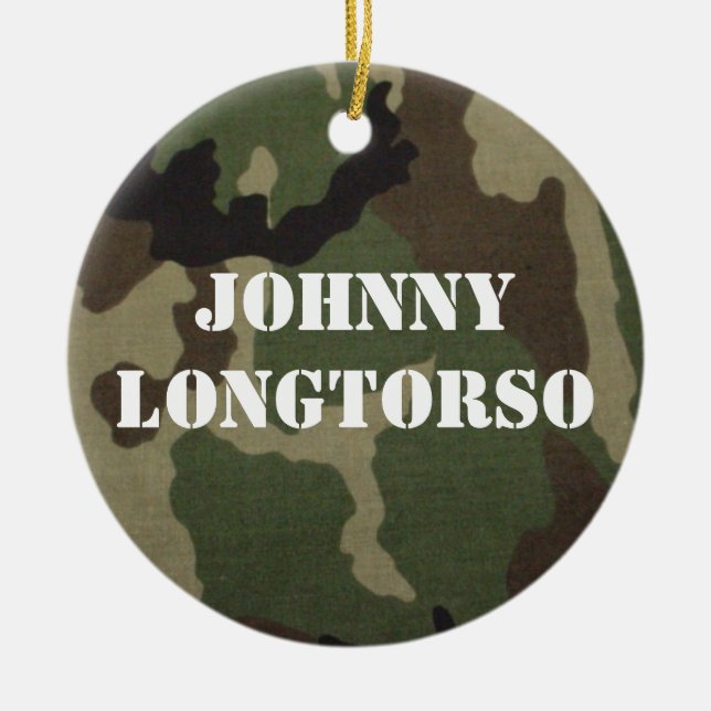 Johnny Longtorso Ceramic Ornament (Front)