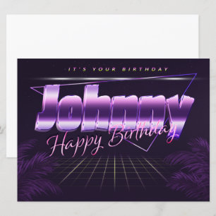 Johnny Name First Name pura retro card Birthday