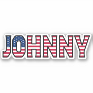 Johnny Prénom USA Sticker Stickerset