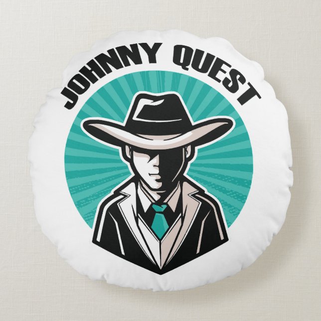 Johnny Quest Round Pillow (Front)