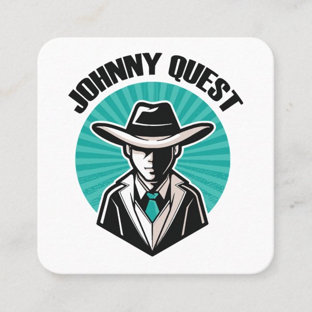 Johnny Quest Square Business Card (Front)
