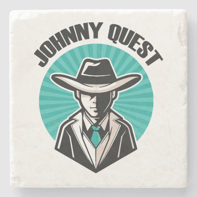Johnny Quest Stone Coaster (Front)
