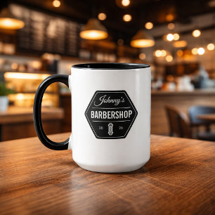 JOHNNY'S BARBERSHOP / Customizable Barbershop Mug