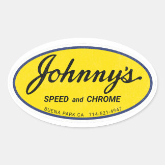 Johnny's Speed and Chrome Oval Sticker