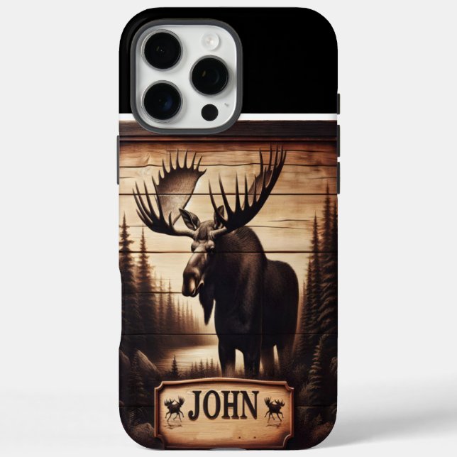 John's Woodland Moose Sign Case-Mate iPhone Case (Back)