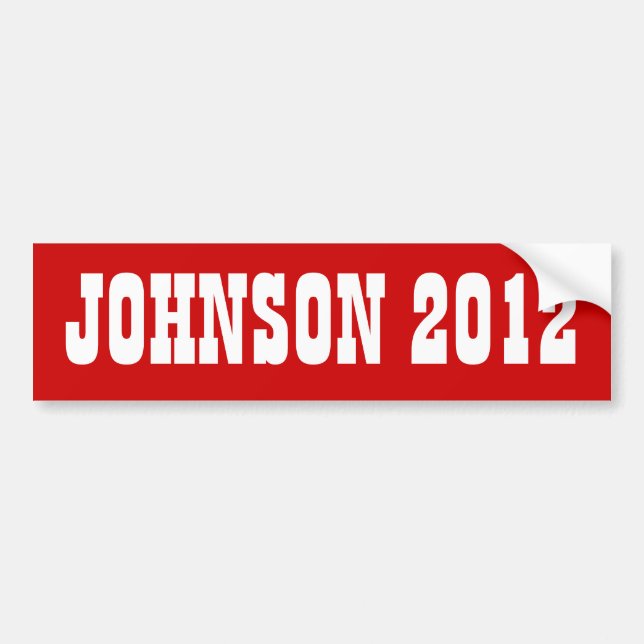 Johnson 2012 bumper sticker (Front)