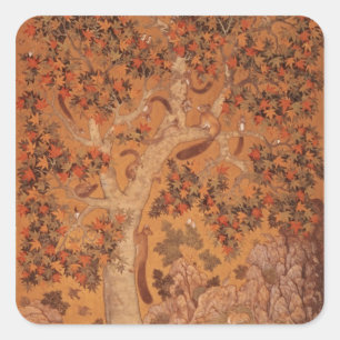 Johnson Album I, No.30 Squirrels on a plane Square Sticker