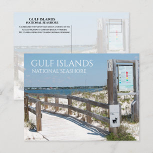 Johnson Beach Entrance, Gulf Islands NS, Florida Postcard