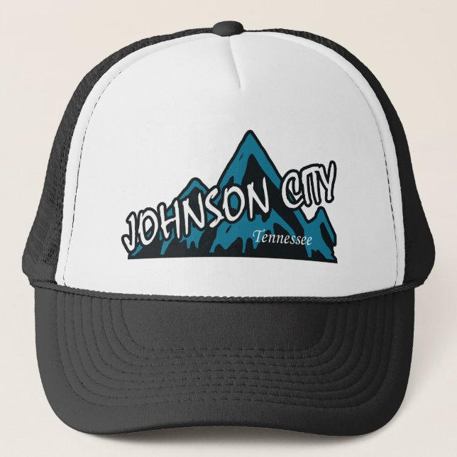 Johnson City Tennessee Mountains Trucker Hat (Front)