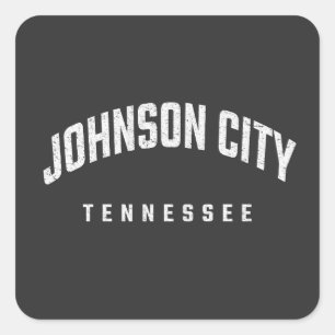 Johnson City Tennessee TN Square Sticker
