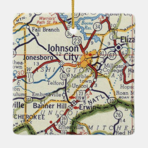 Johnson City TN Ceramic Ornament