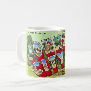 Johnson City TN Greetings Postcard Mug
