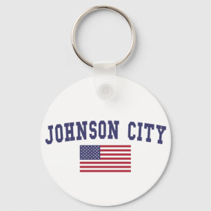 Johnson City US Flag Keychain