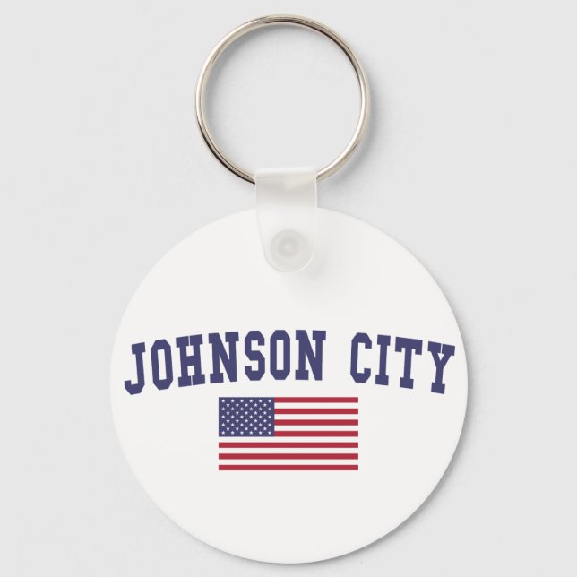 Johnson City US Flag Keychain (Front)