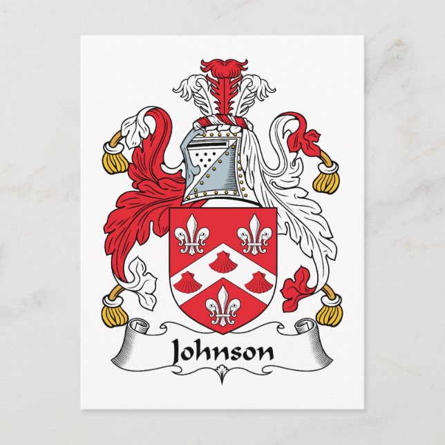 Johnson Family Crest Postcard (Front)