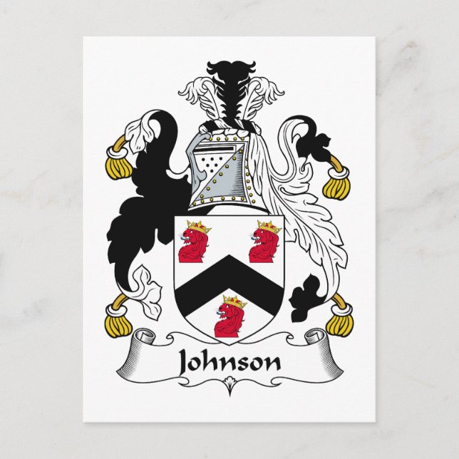 Johnson Family Crest Postcard (Front)