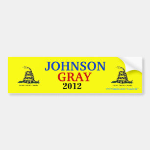 JOHNSON/GRAY GADSDEN FLAG BUMPER STICKER