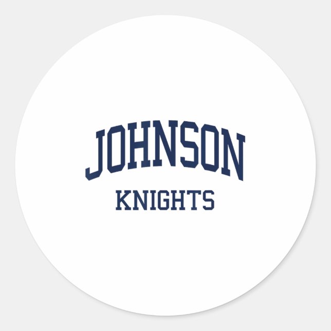 Johnson High School Hs Gainesville Ga Retro Sports Classic Round Sticker (Front)