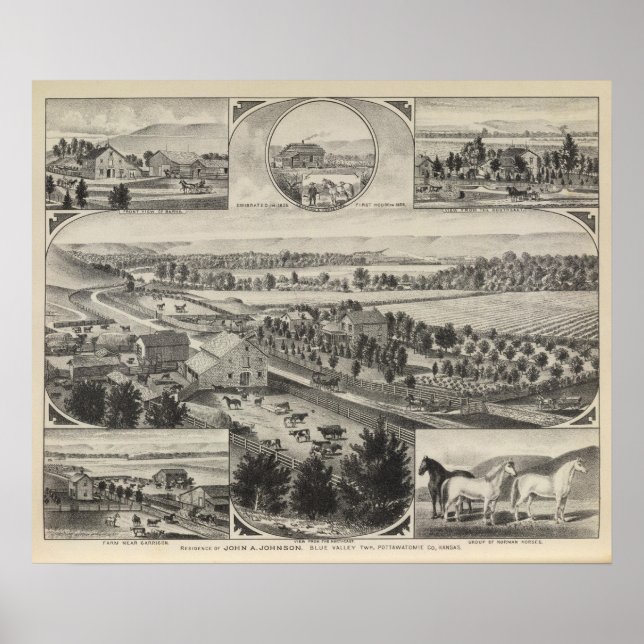 Johnson residence, Pottawatomie County, Kansas Poster (Front)