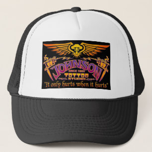 johnson tattoo trucker hat