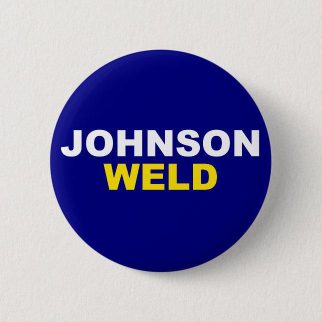 Johnson-Weld 2 Inch Round Button (Front)