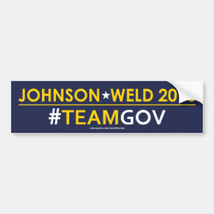 Johnson / Weld Libertarian Bumper Sticker #TEAMGOV