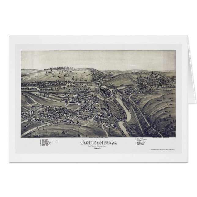 Johnsonburg, carte panoramique de PA - 1895 (Devant horizontal)