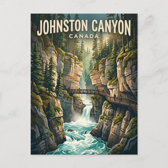Johnston Canyon Canada Postcard (Front)