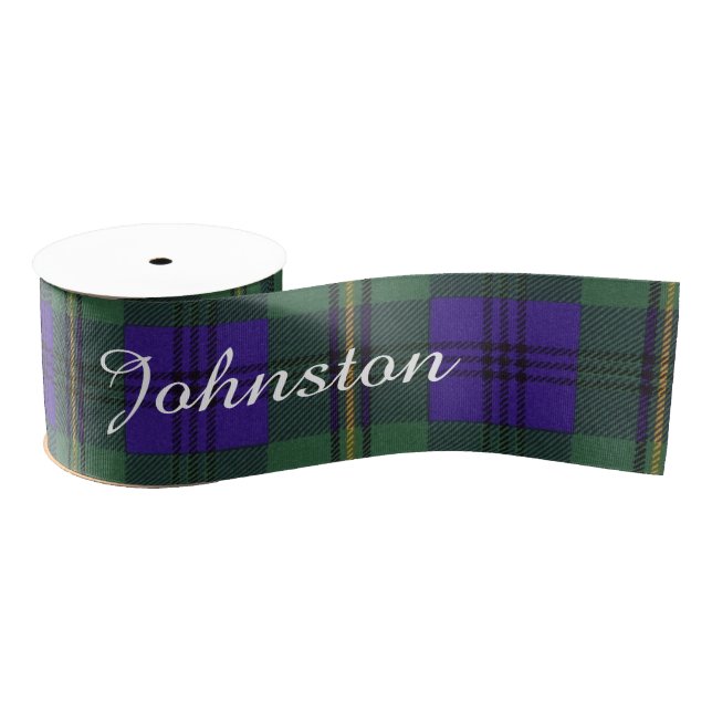Johnston clan Plaid Scottish tartan Grosgrain Ribbon (Spool)