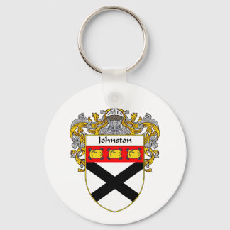 Johnston Coat of Arms/Family Crest (Mantled) Keychain