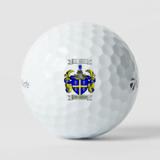 JOHNSTON FAMILY NAME SHIELD AND CREST GOLF BALL