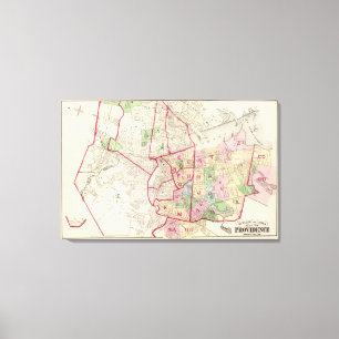 Johnston Rhode Island Map Canvas Print
